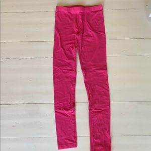 Bright pink leggings